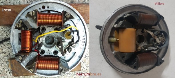 Volante magnético Iresa diferencias con Villiers