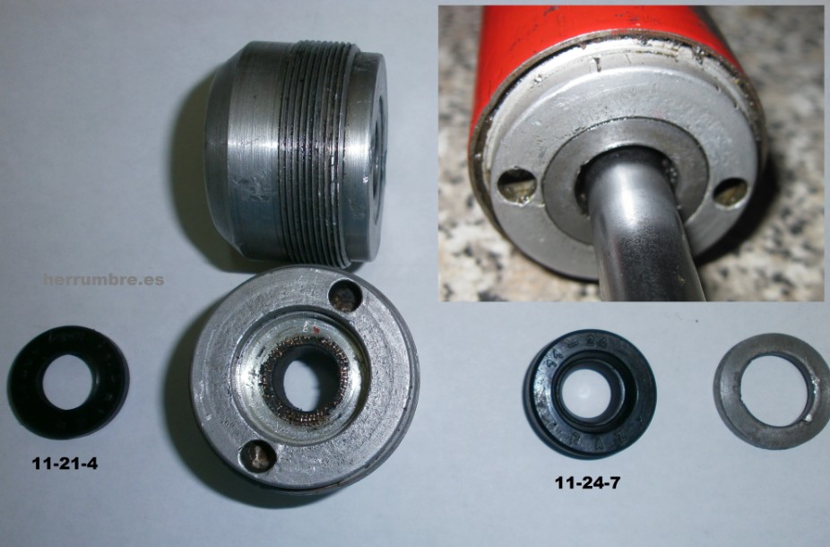 Empaquetadura de Betor Gas 39cm Montesa Enduro H7 Cápsula amortiguador Betor Gas 36cm Montesa Enduro H7