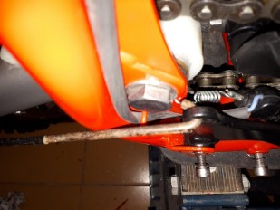 Vista superior del roce con el chasis